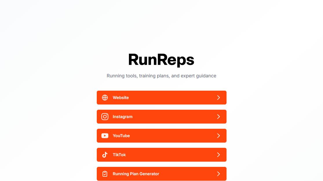 find.runreps.com homepage