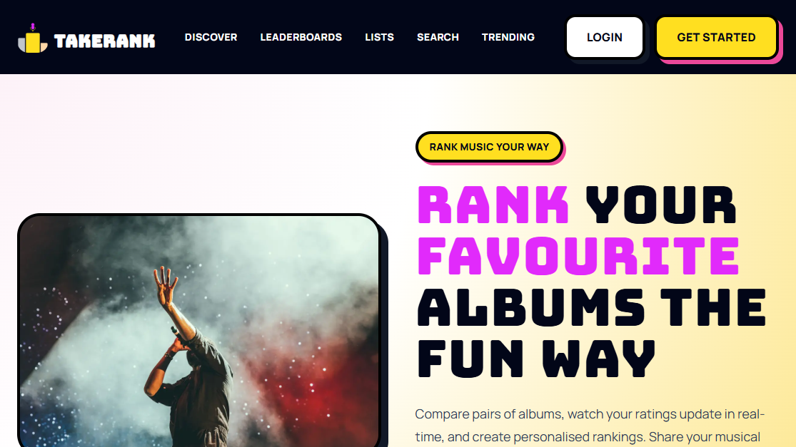 TakeRank homepage screenshot